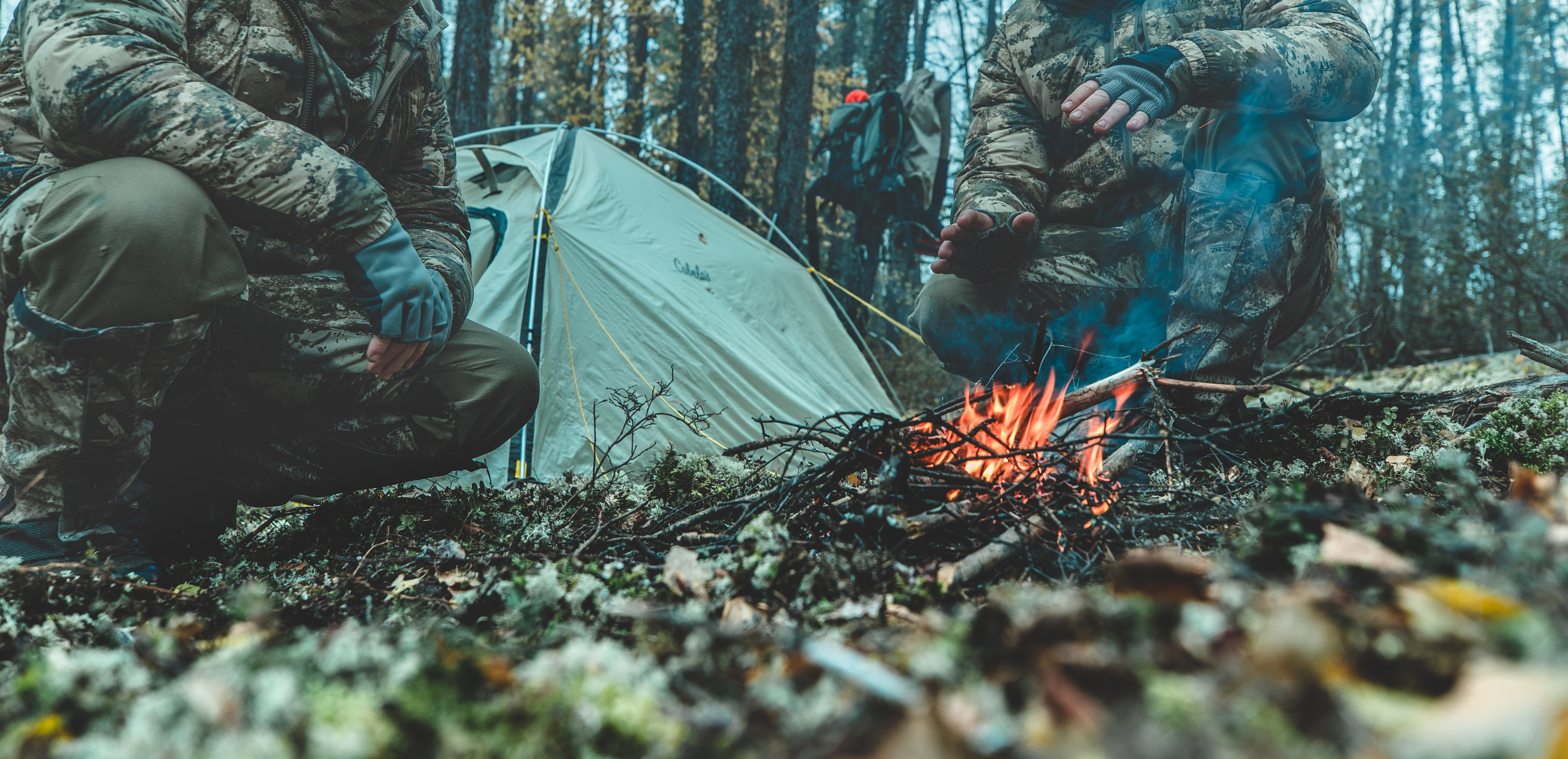 A picture of some people doing Bushcraft